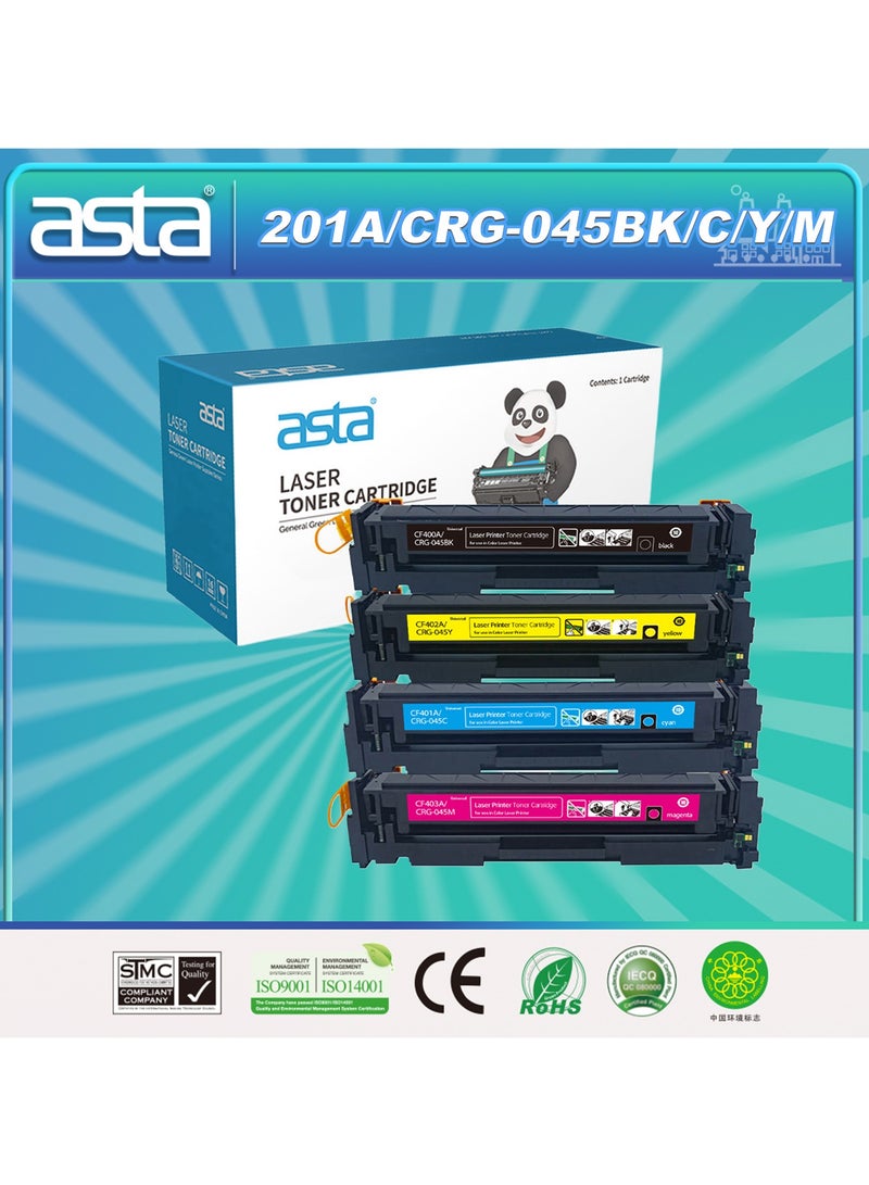 استا خرطوشة حبر ASTA CRG 045 BK CY M متوافقة مع طابعة imageCLASS LBP-611Cn LBP-612Cdw MF632Cdw MF634Cdw MF635Cx LBP-611Cn LBP-613Cdw MF631Cn MF633Cdw MF635Cx 045 - Image 1